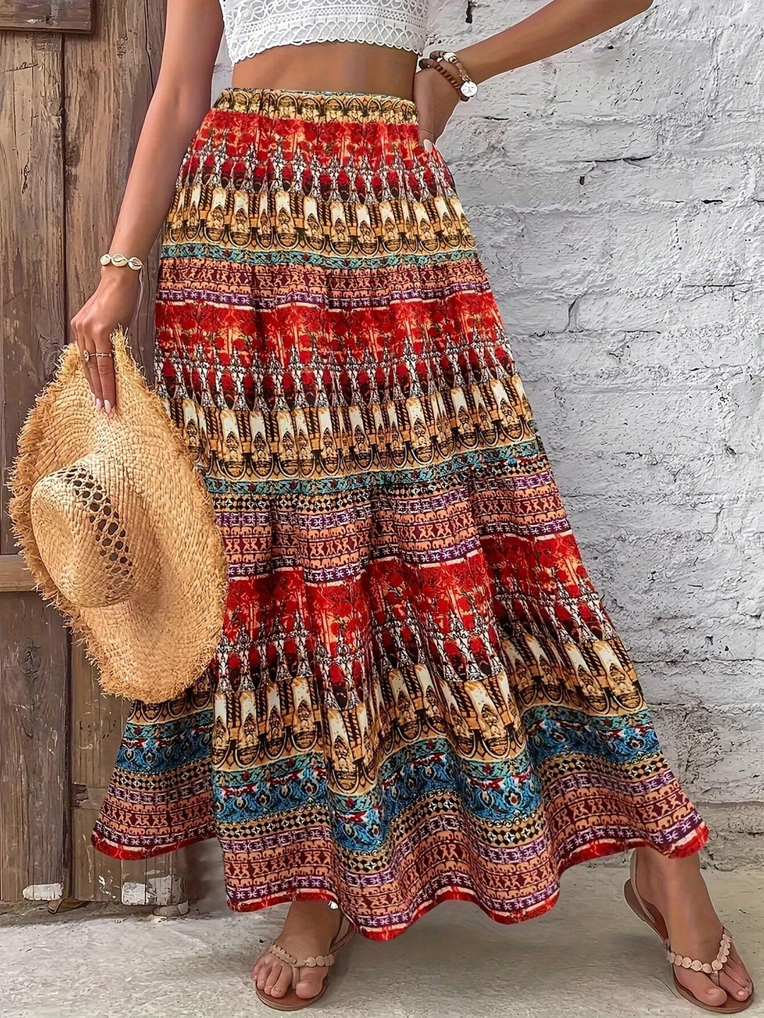 Meral - Plus Size Vintage Skirt