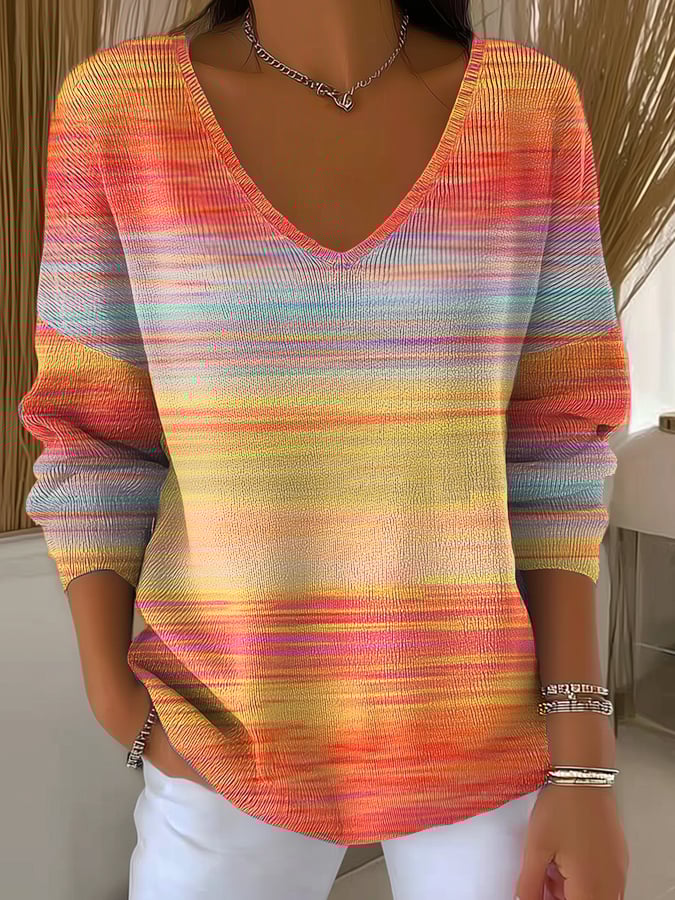 Summer – Light, Flattering, and Full of Energy V-Neck Sweater