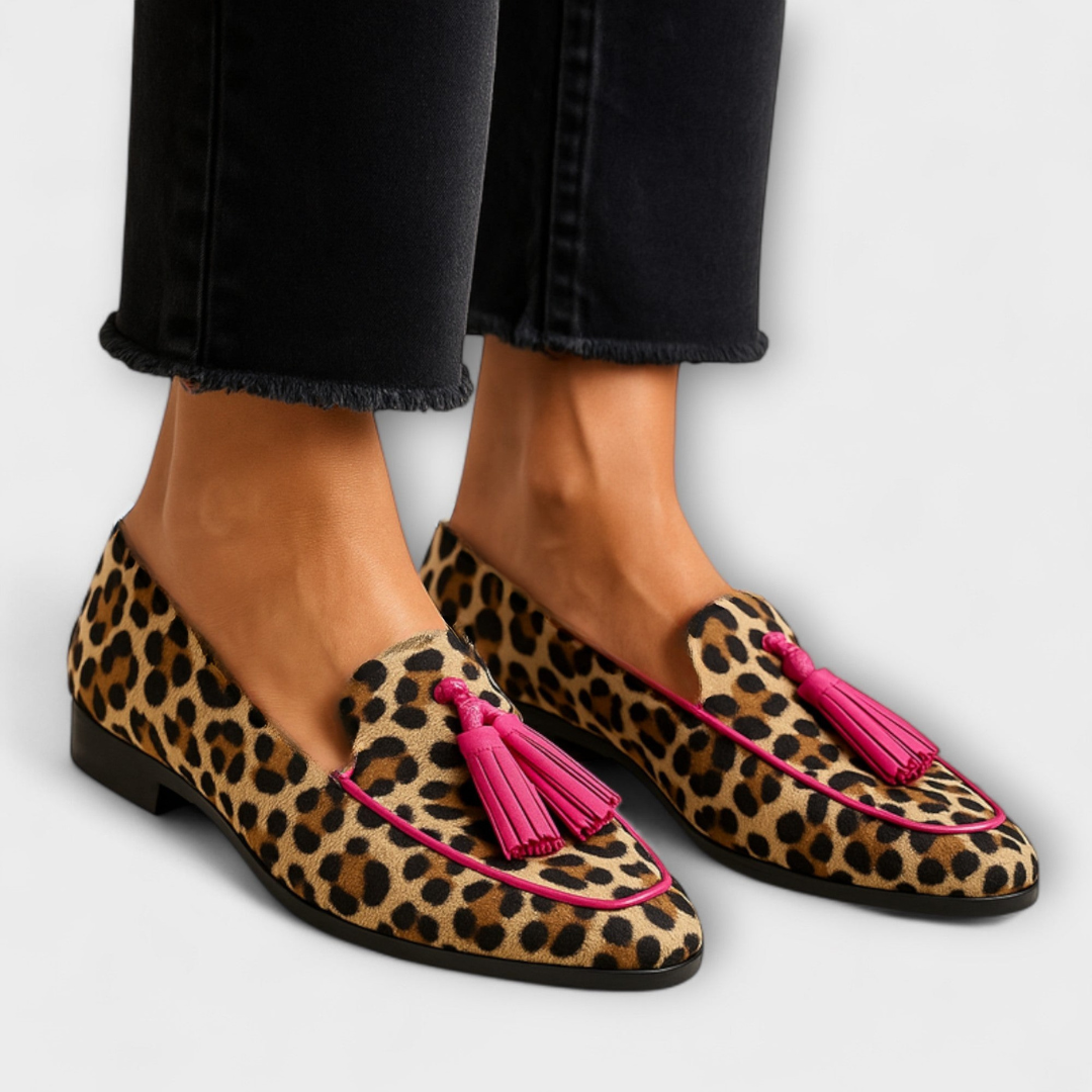 Lana - Leopard Loafer with Tassels