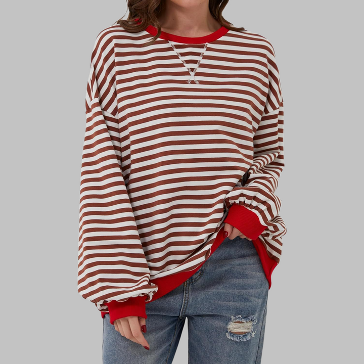 Zoey – Casual Chic with All-Day Comfort Striped Sweatshirt