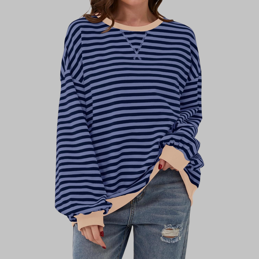 Zoey – Casual Chic with All-Day Comfort Striped Sweatshirt