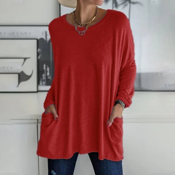 Kaitlyn – Relaxed Long Sleeve Top for Effortless Everyday Elegance