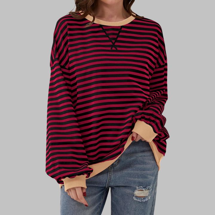 Zoey – Casual Chic with All-Day Comfort Striped Sweatshirt