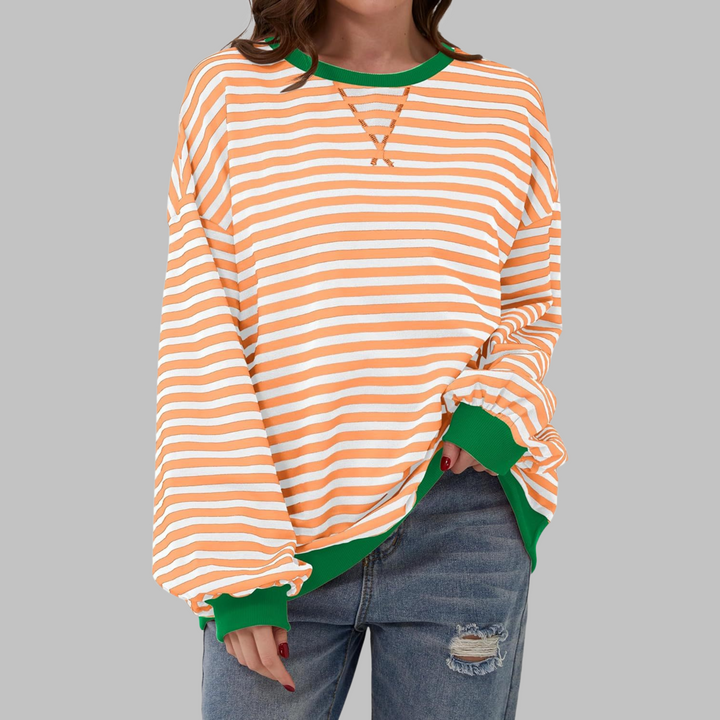 Zoey – Casual Chic with All-Day Comfort Striped Sweatshirt