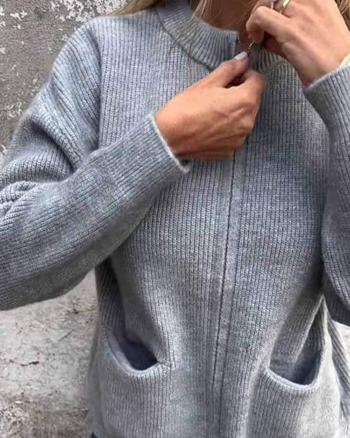 Clara – Soft Cotton Zip Cardigan for Everyday Comfort