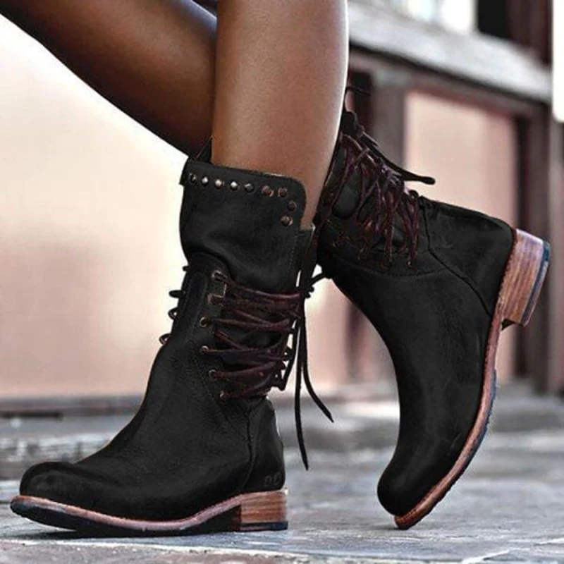 Joanne – Heritage Lace-Up Leather Boots