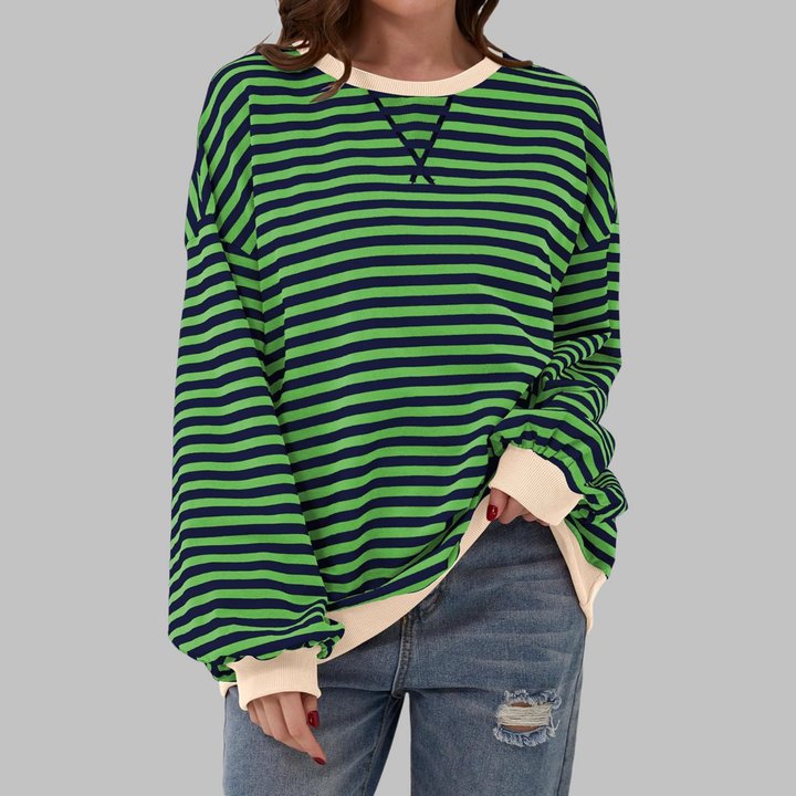 Zoey – Casual Chic with All-Day Comfort Striped Sweatshirt