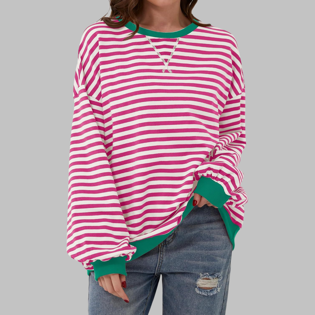Zoey – Casual Chic with All-Day Comfort Striped Sweatshirt