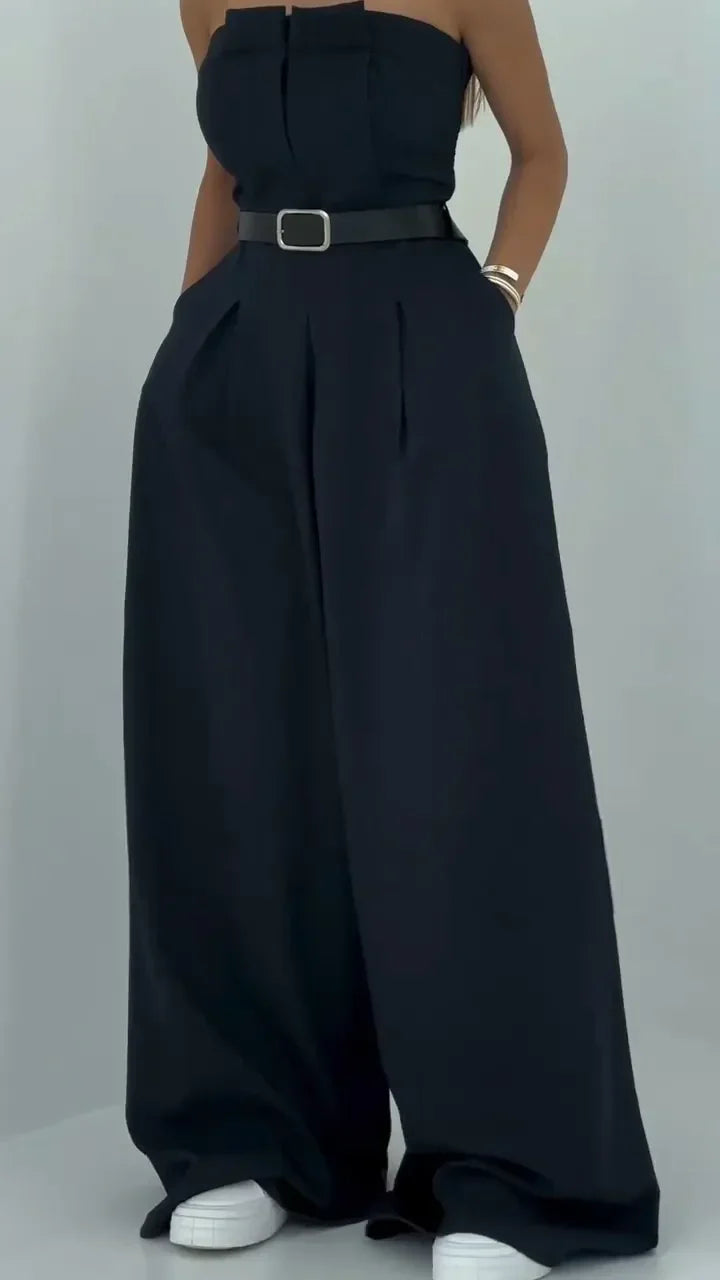Alyssa – Women’s Wide-Leg Jumpsuit + Jacket – Sleek, Polished, and Effortless