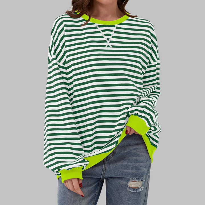 Zoey – Casual Chic with All-Day Comfort Striped Sweatshirt