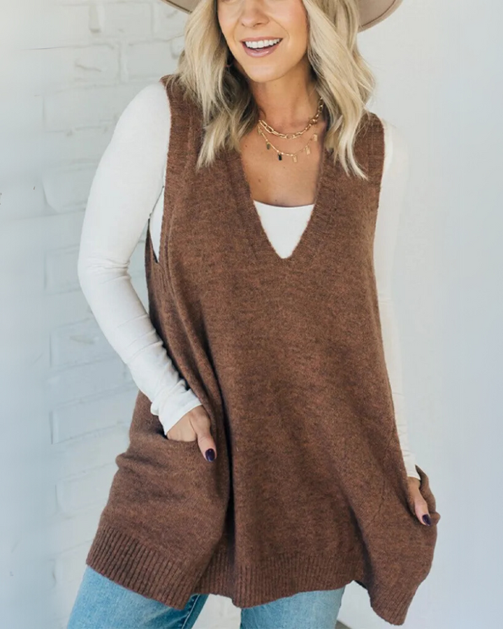 Maya – Cozy Knit Vest for Fashionable Everyday Warmth