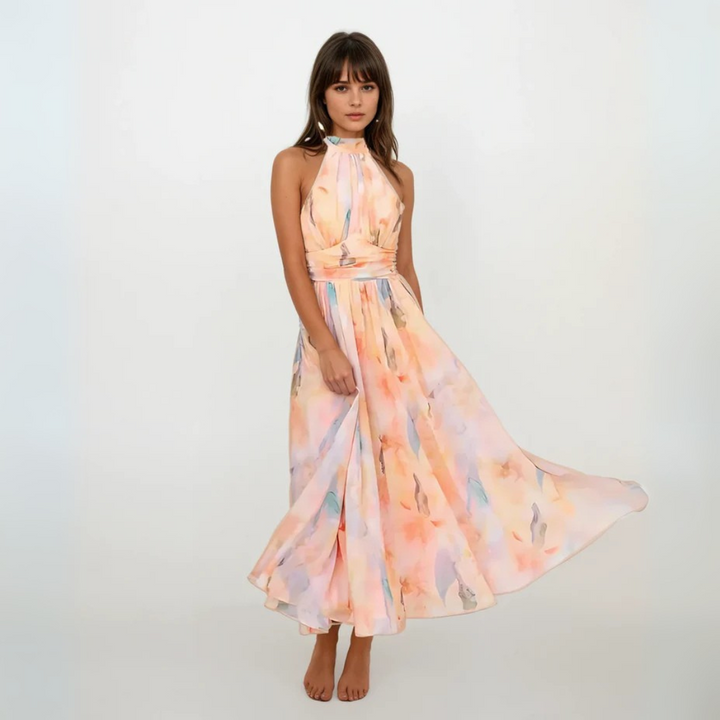 Valérie - Stunning Sunset Bloom Midi Dress