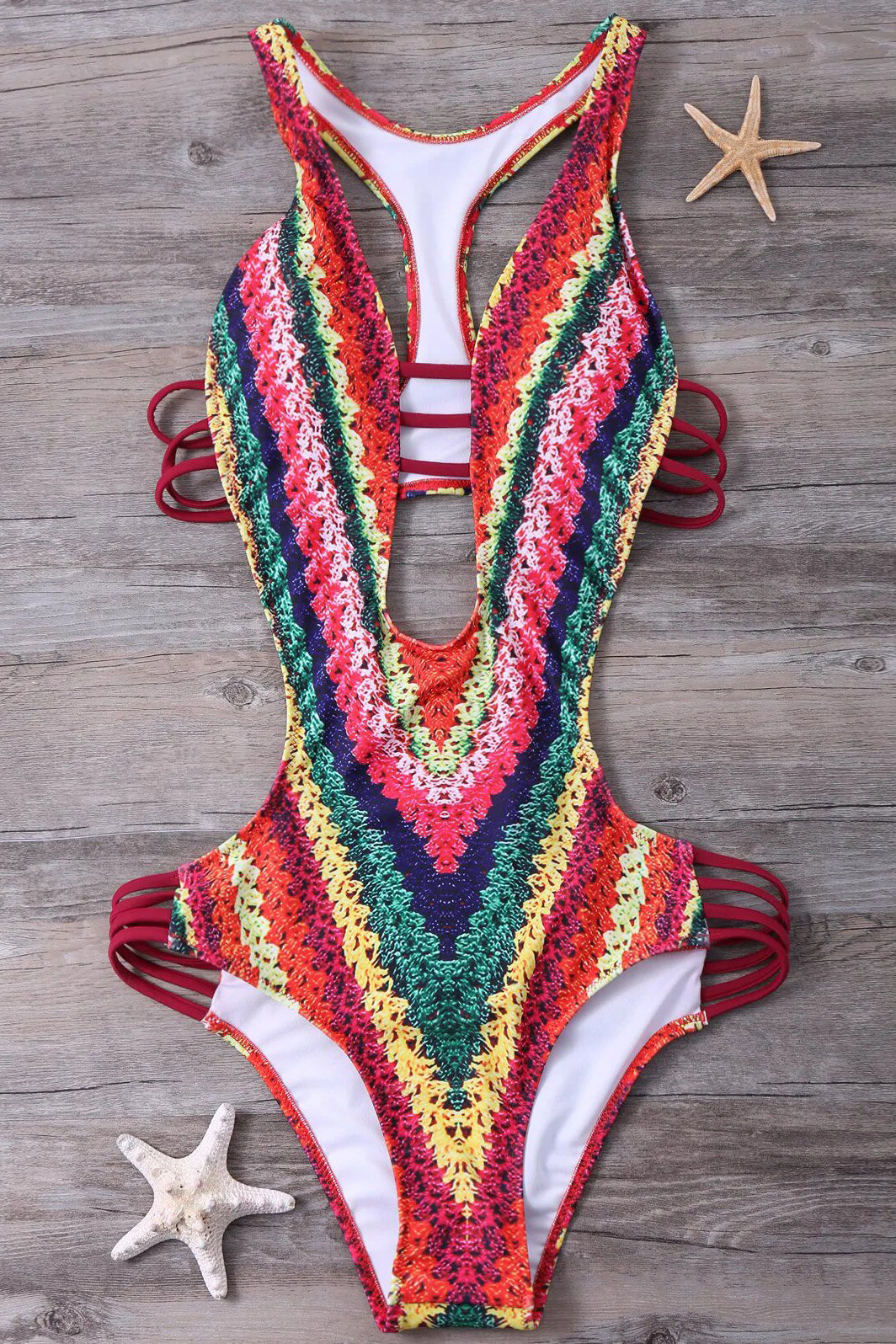 Selene – Crochet-Inspired One-Piece Swimsuit with Sculpting Cut-Outs