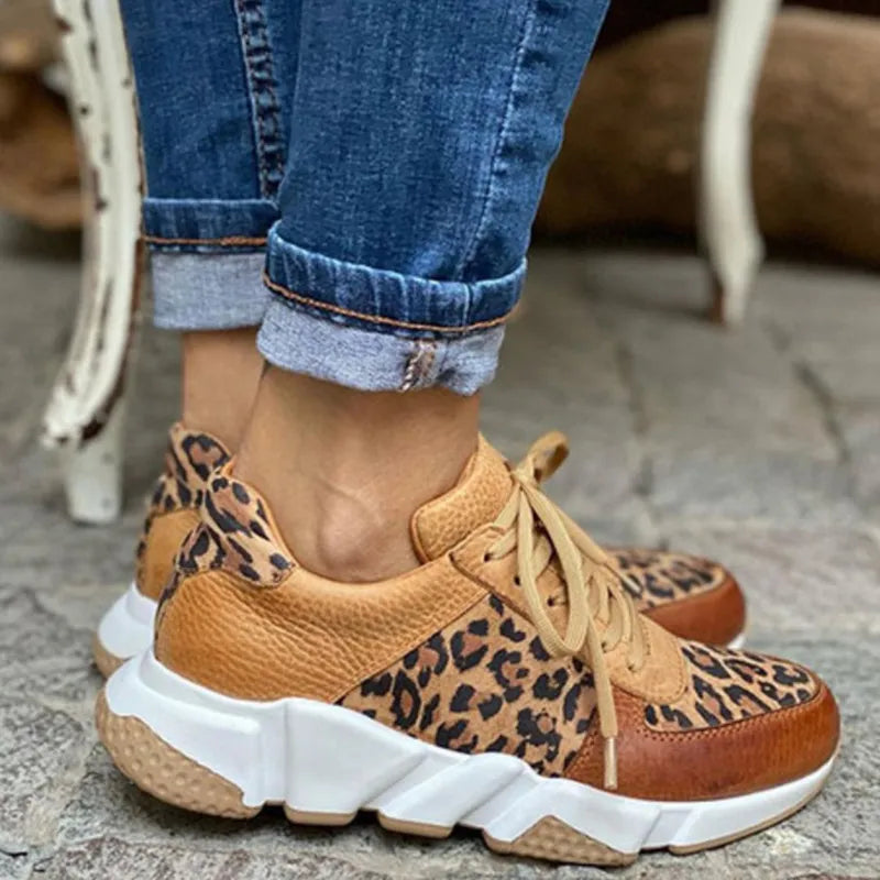 Sandrine – Bold Leopard Sneakers for All-Day Comfort and Confidence