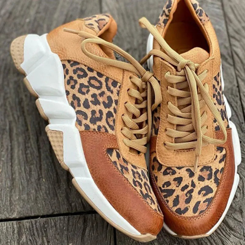 Sandrine – Bold Leopard Sneakers for All-Day Comfort and Confidence