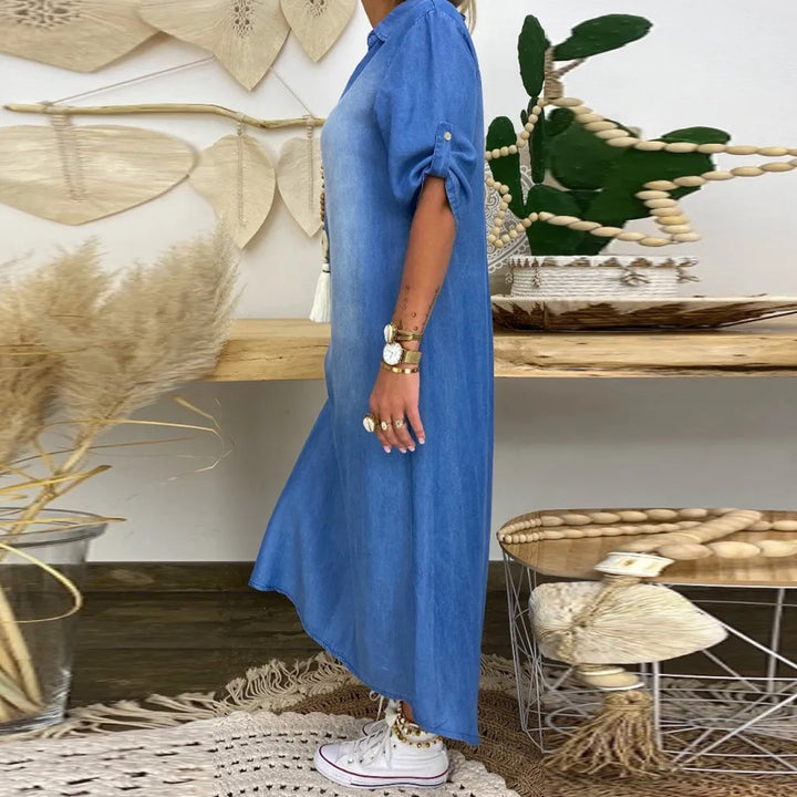 Denise – Everyday Denim-Inspired Maxi Dress