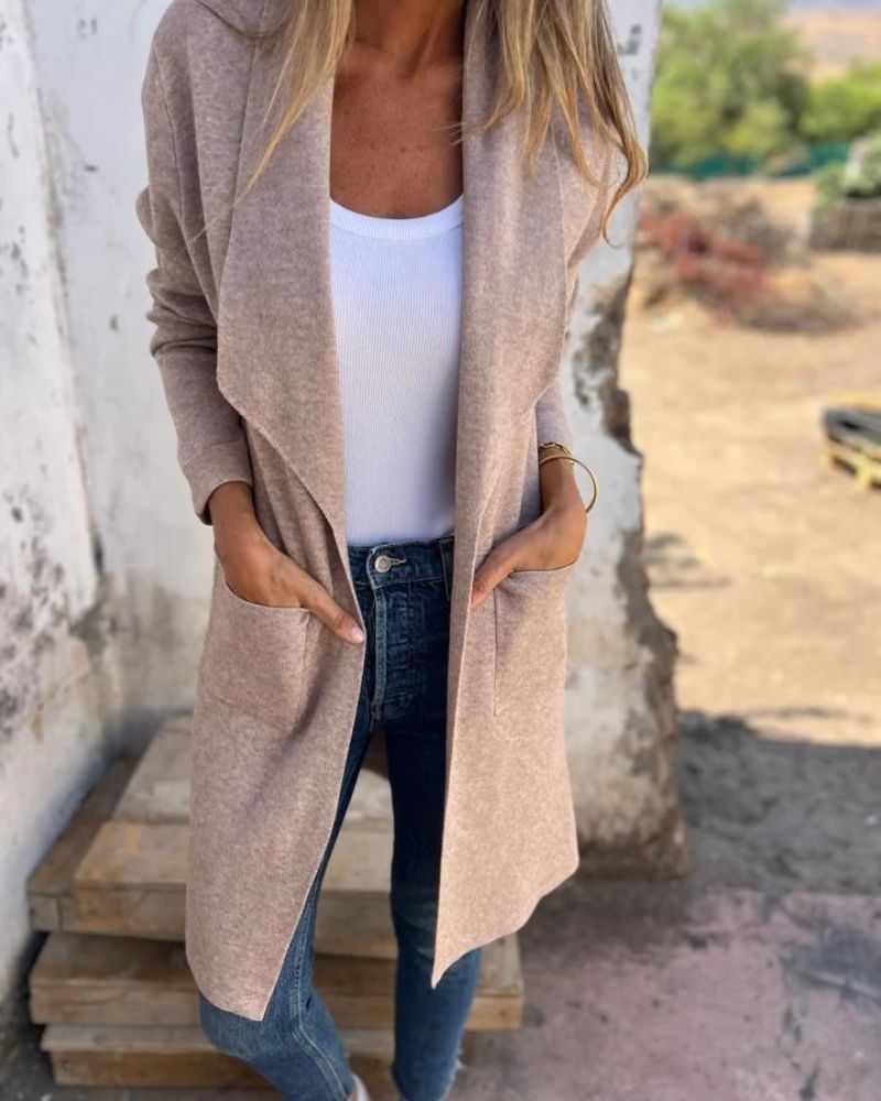 Danika – Effortless Lapel Cardigan Jacket for Everyday Confidence