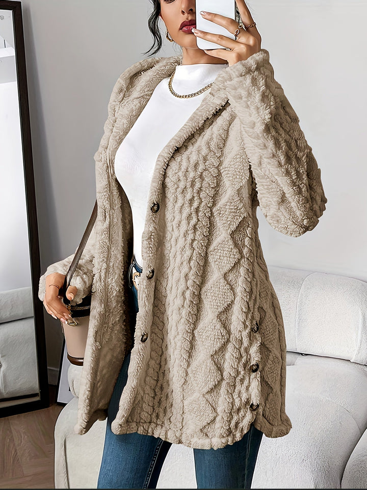 Oriane – Plush Hooded Cardigan for Cozy Confidence All Season