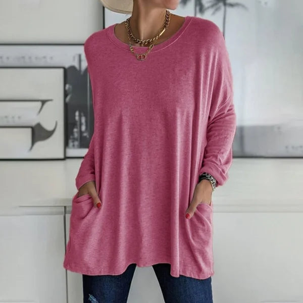 Kaitlyn – Relaxed Long Sleeve Top for Effortless Everyday Elegance