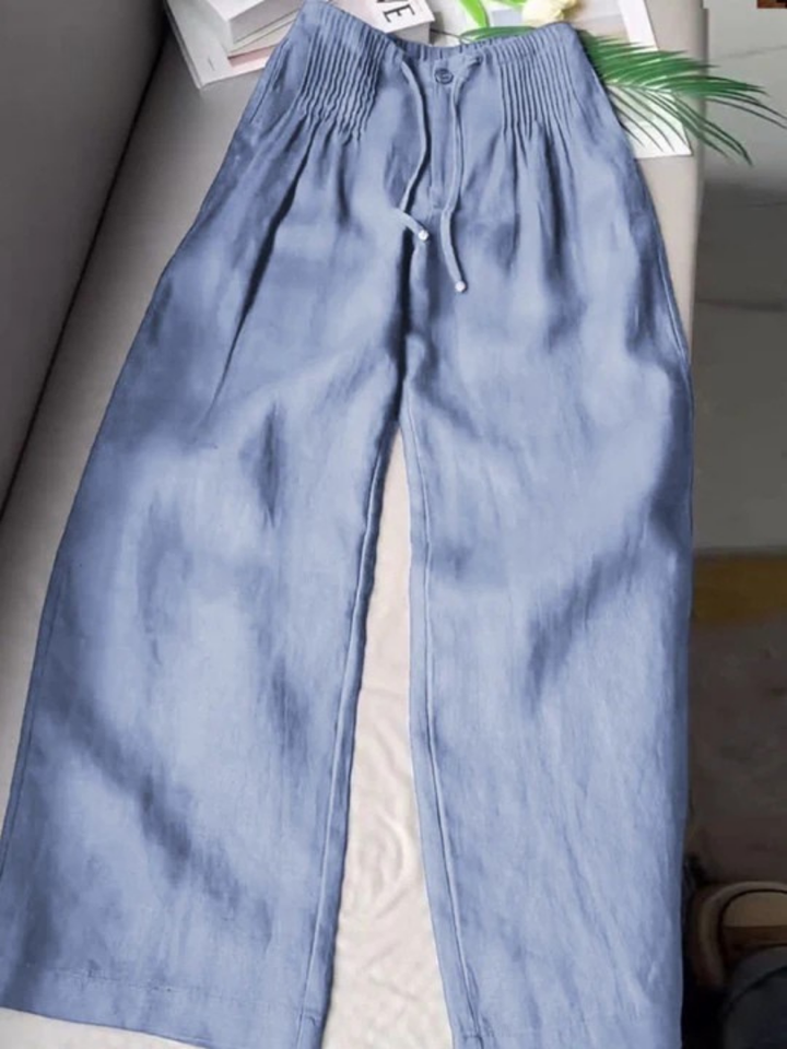 Liora – Effortless Comfort Cotton-Linen Wide-Leg Pants