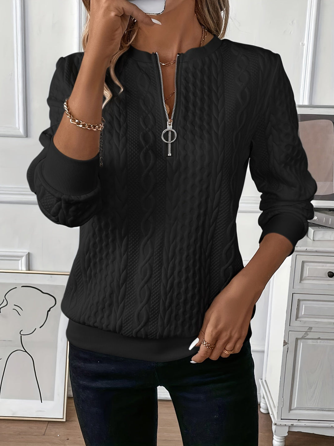 Harper – Zip-Knit Everyday Jumper