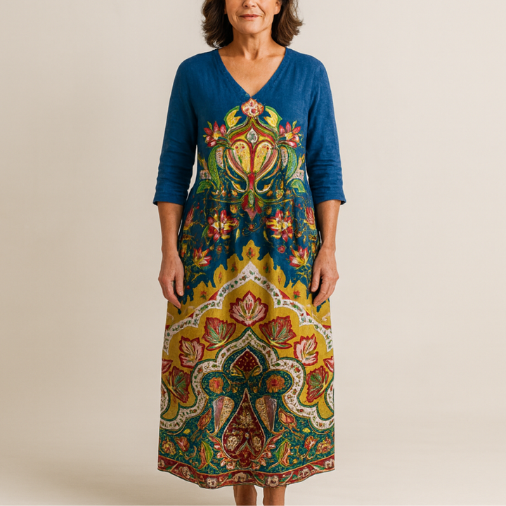 Florianne – Vintage Floral Maxi Dress