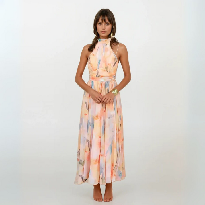 Valérie - Stunning Sunset Bloom Midi Dress