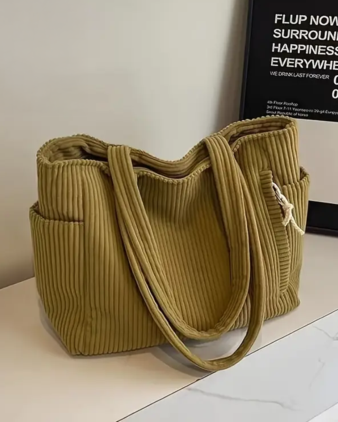 Freya – Ribbed Tote Bag