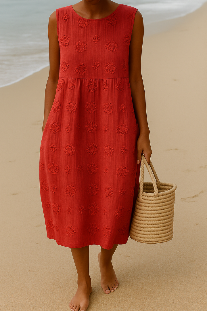 Evelyn - Elegance Embroidered Midi Dress