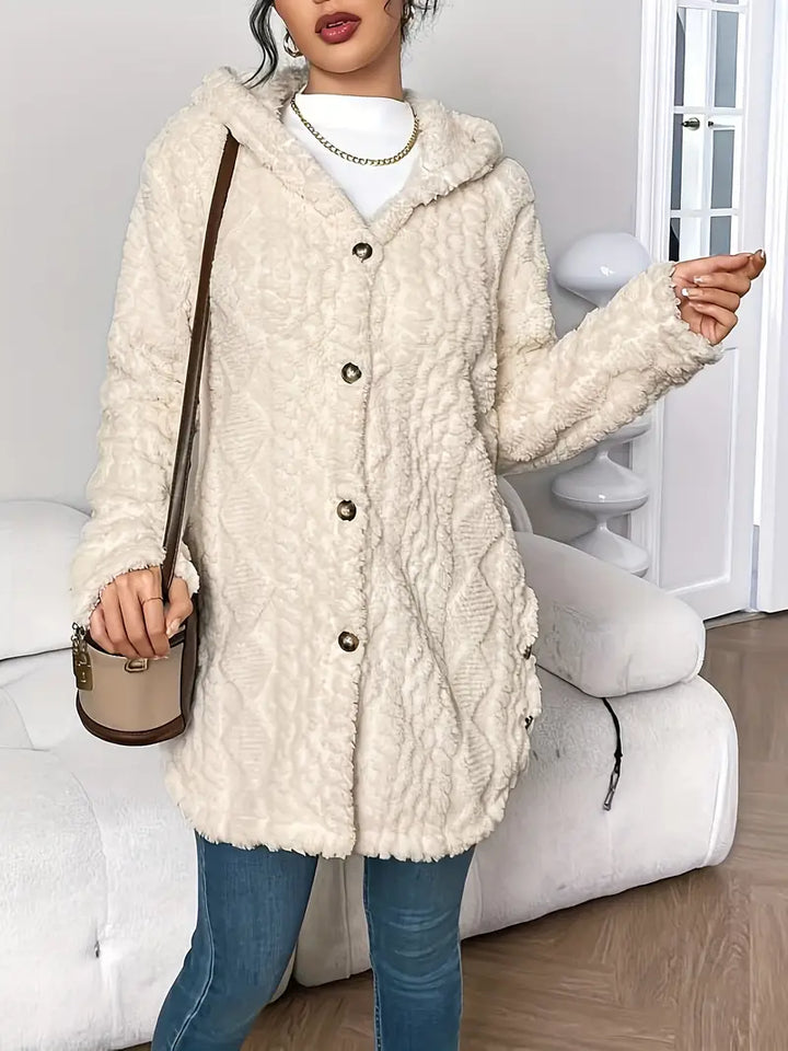 Oriane – Plush Hooded Cardigan for Cozy Confidence All Season
