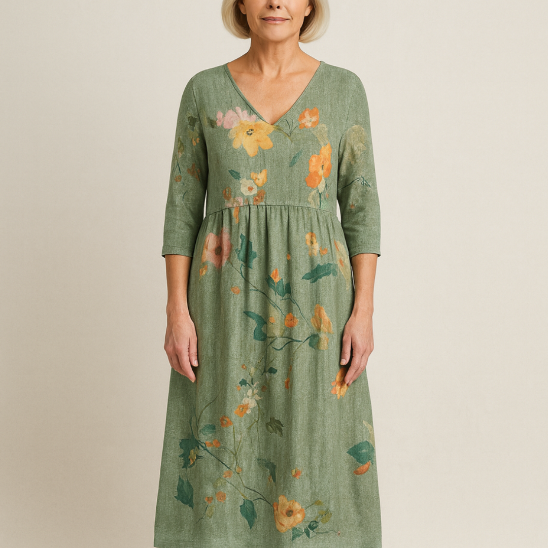 Florianne – Vintage Floral Maxi Dress