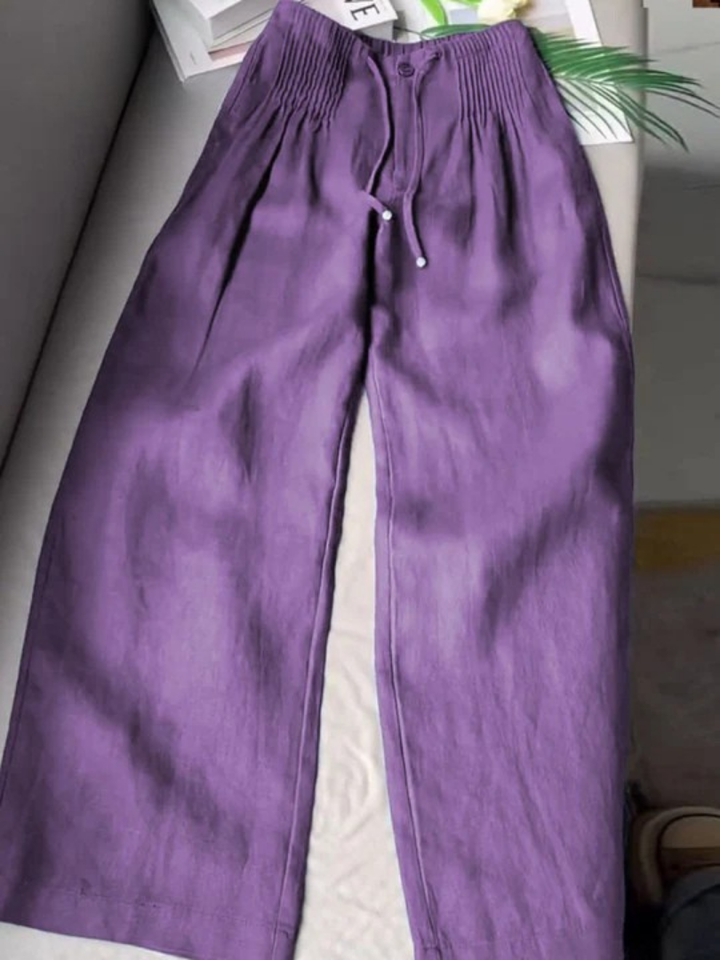 Liora – Effortless Comfort Cotton-Linen Wide-Leg Pants