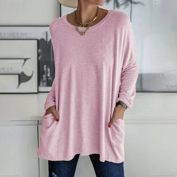 Kaitlyn – Relaxed Long Sleeve Top for Effortless Everyday Elegance