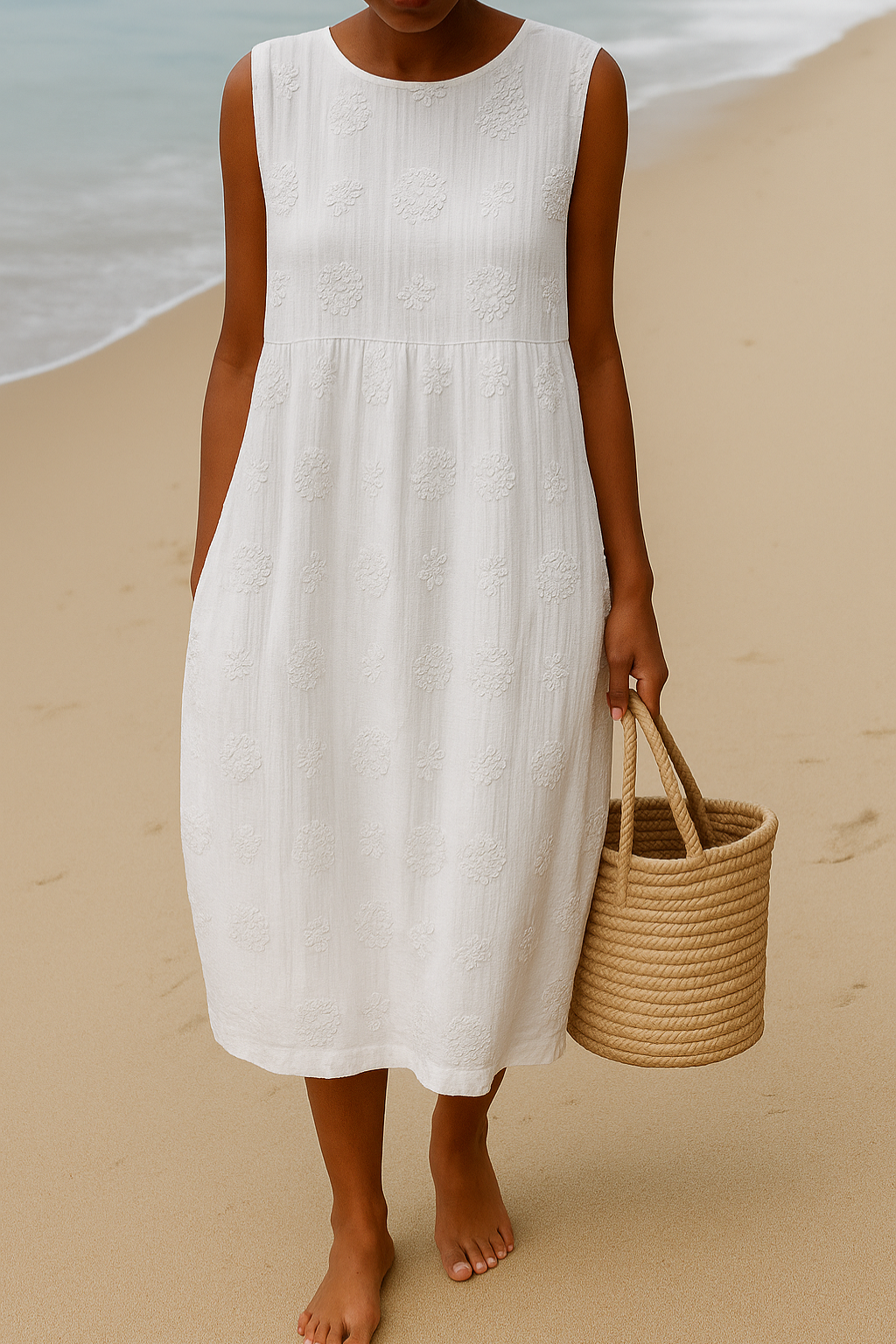Evelyn - Elegance Embroidered Midi Dress