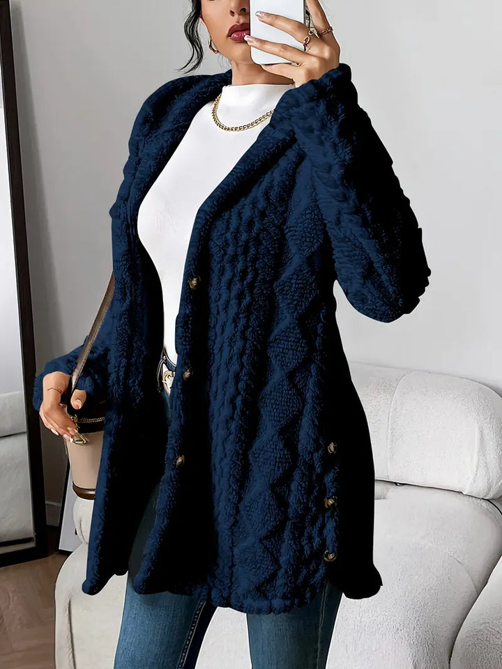 Oriane – Plush Hooded Cardigan for Cozy Confidence All Season