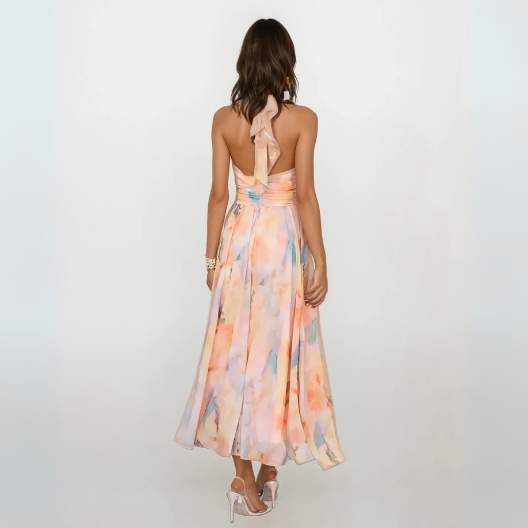 Valérie - Stunning Sunset Bloom Midi Dress