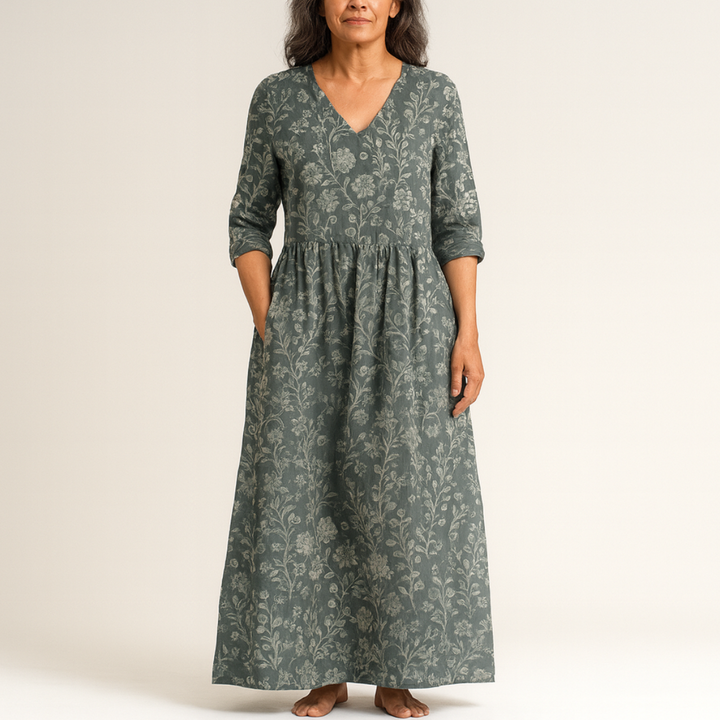 Florianne – Vintage Floral Maxi Dress
