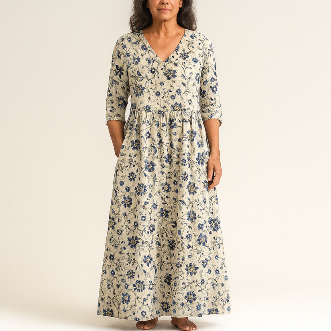 Florianne – Vintage Floral Maxi Dress