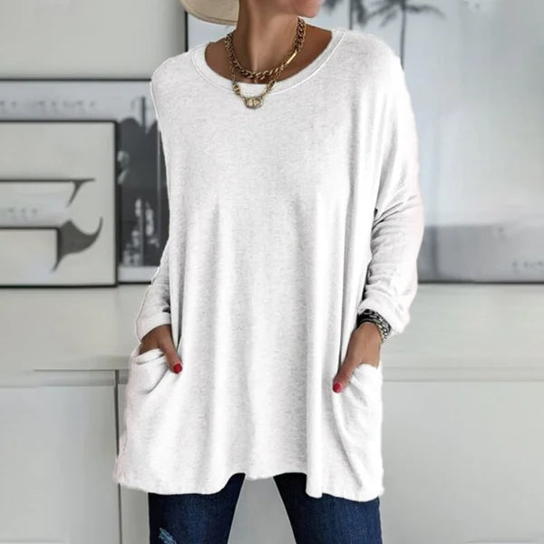 Kaitlyn – Relaxed Long Sleeve Top for Effortless Everyday Elegance