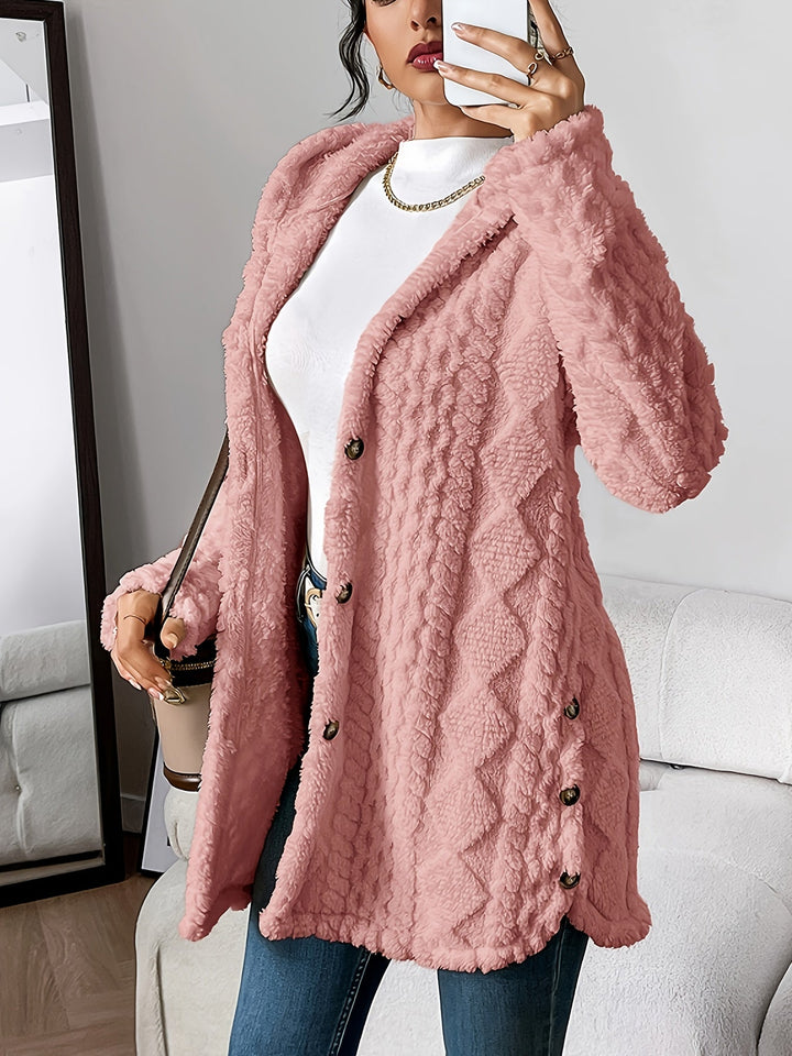 Oriane – Plush Hooded Cardigan for Cozy Confidence All Season