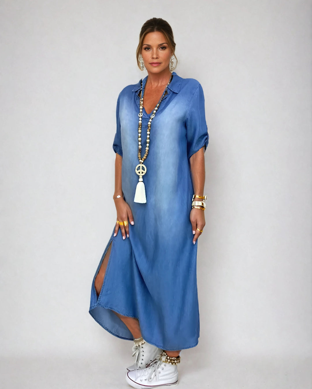 Denise – Everyday Denim-Inspired Maxi Dress