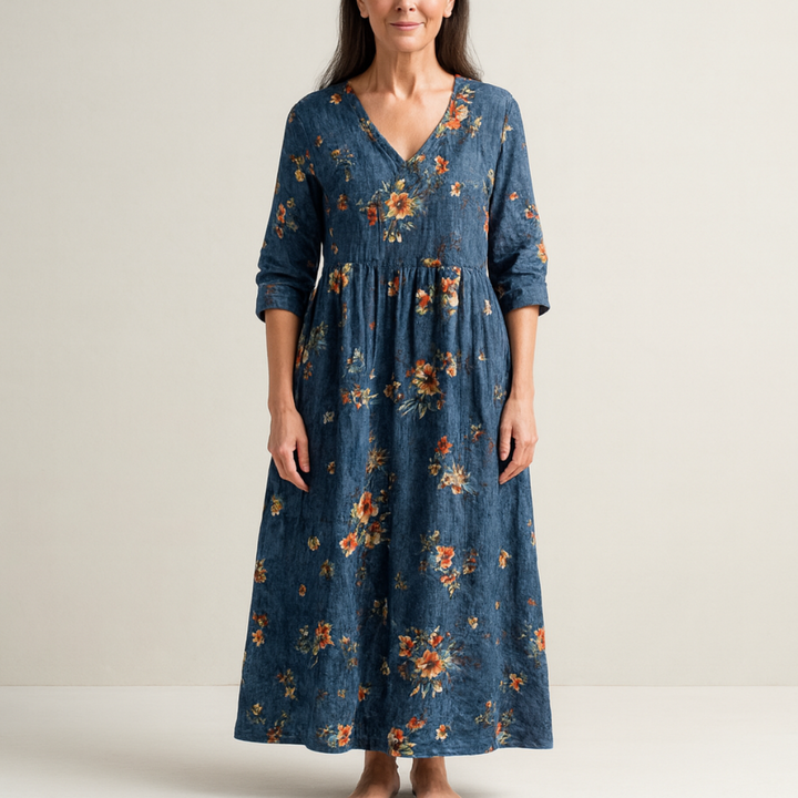 Florianne – Vintage Floral Maxi Dress