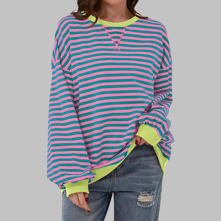 Zoey – Casual Chic with All-Day Comfort Striped Sweatshirt