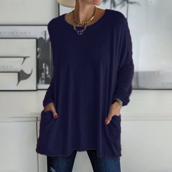 Kaitlyn – Relaxed Long Sleeve Top for Effortless Everyday Elegance