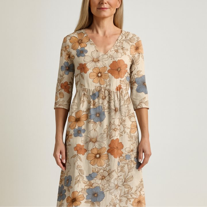 Florianne – Vintage Floral Maxi Dress