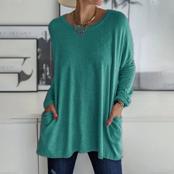 Kaitlyn – Relaxed Long Sleeve Top for Effortless Everyday Elegance