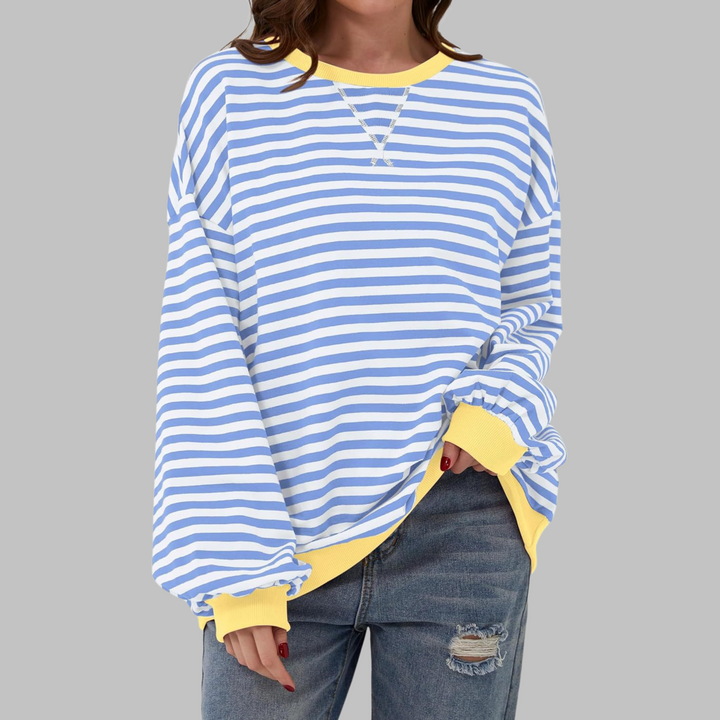 Zoey – Casual Chic with All-Day Comfort Striped Sweatshirt