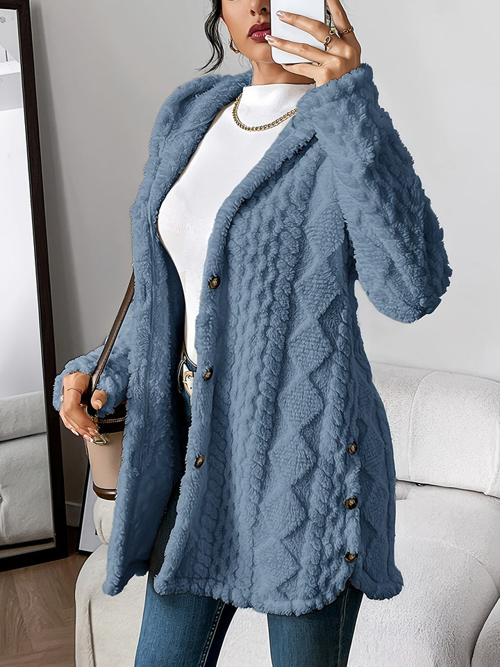 Oriane – Plush Hooded Cardigan for Cozy Confidence All Season