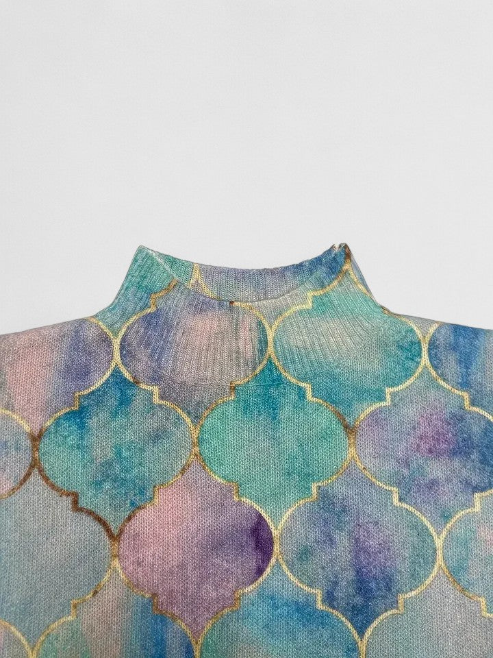 Sabine – Artistic Layers Sweater That Shine with You