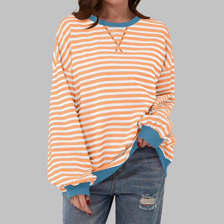 Zoey – Casual Chic with All-Day Comfort Striped Sweatshirt